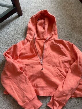 lululemon athletica Coral Pink Half-Zip Hoodie